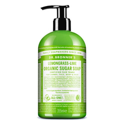 Mydło Organic Sugar Soap 4w1 Dr. Bronner's trawa cytrynowa z limonką 355 ml.