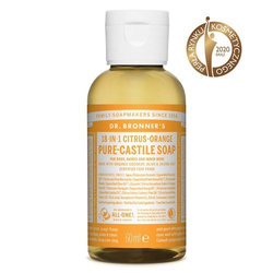 Mydło kastylijskie w płynie 18w1 Dr. Bronner's cytrusowo-pomarańczowe 60 ml.