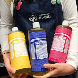 Mydło kastylijskie w płynie 18w1 Dr. Bronner's różane 945 ml.