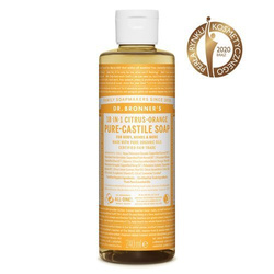 Mydło kastylijskie w płynie 18w1 Dr. Bronner's cytrusowo-pomarańczowe 240 ml.
