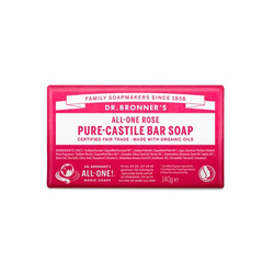 Mydło w kostce Dr. Bronner's - różane 140g
