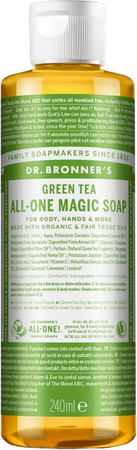 Mydło kastylijskie w płynie 18w1 Dr. Bronner's zielona herbata 240 ml