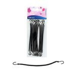 Gumki do włosów z haczykiem 12 sztuk czarne