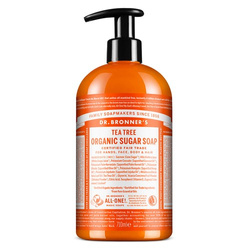 Mydło Organic Sugar Soap 4w1 Dr. Bronner's drzewo herbaciane 710 ml.