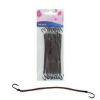 Gumki do włosów z haczykiem 12 sztuk brązowe