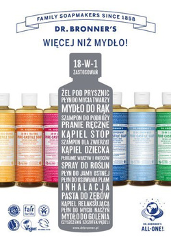 Mydło kastylijskie w płynie 18w1 Dr. Bronner's zielona herbata 475 ml