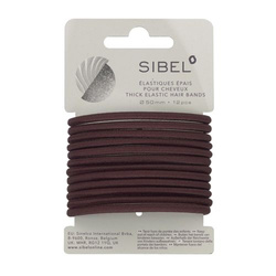 Gumki do włosów 12 sztuk brązowe