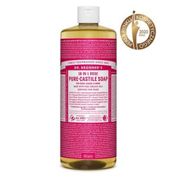 Mydło kastylijskie w płynie 18w1 Dr. Bronner's różane 945 ml.