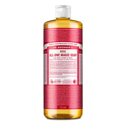 Mydło kastylijskie w płynie 18w1 Dr. Bronner's różane 945 ml.